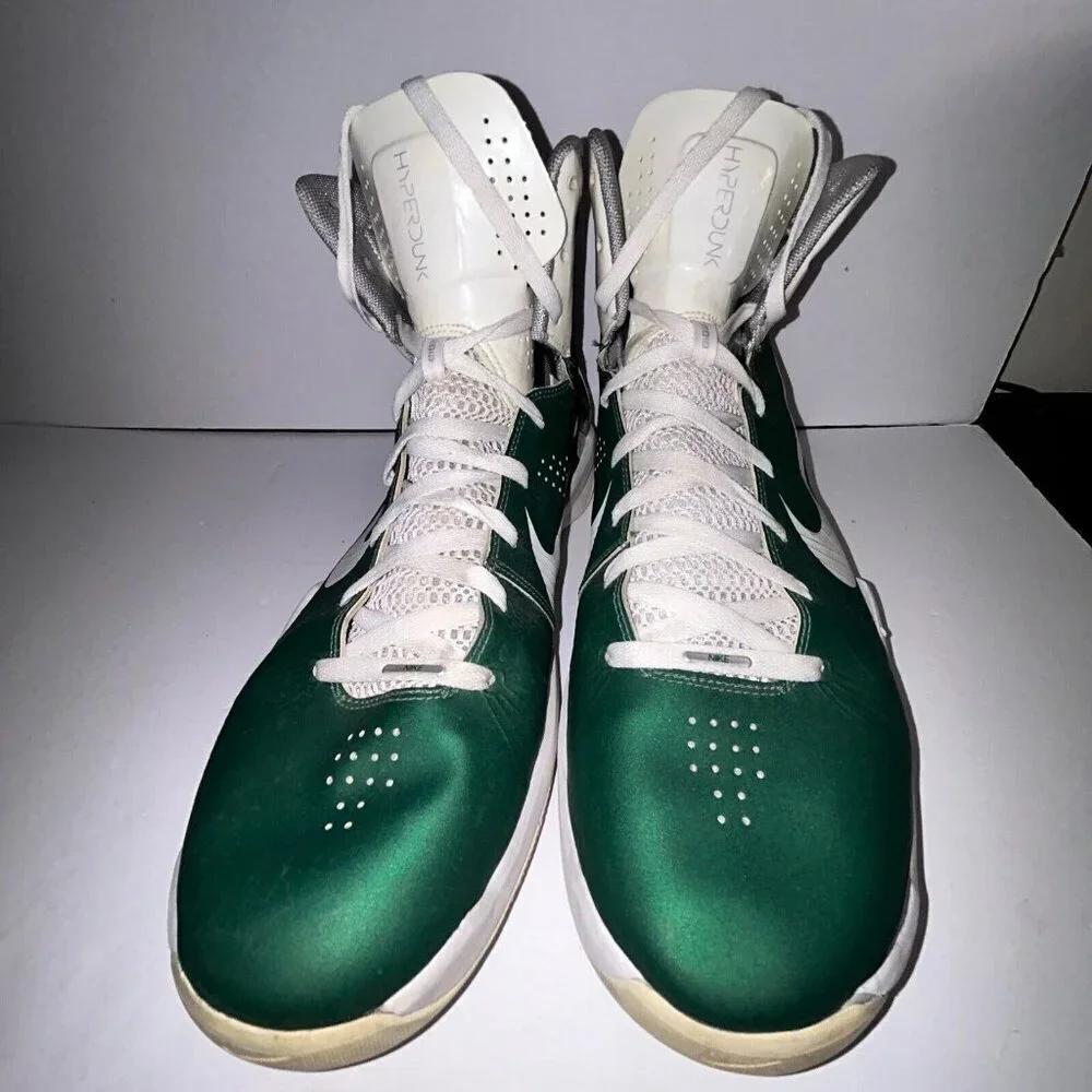 Nike Hyperdunk Leather Basketball Shoes Flywire 407627 Green 2010 Men's Size 16 - Picture 2 of 16